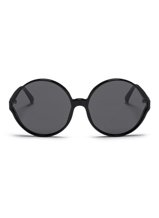 Main View - Click To Enlarge - LINDA FARROW - 'Eden' oversized acetate round sunglasses