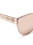 Detail View - Click To Enlarge - LINDA FARROW - Oversized cat eye acetate mirror sunglasses
