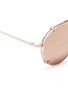 Detail View - Click To Enlarge - LINDA FARROW - 'Ayala' detachable clip-on titanium mirror aviator sunglasses