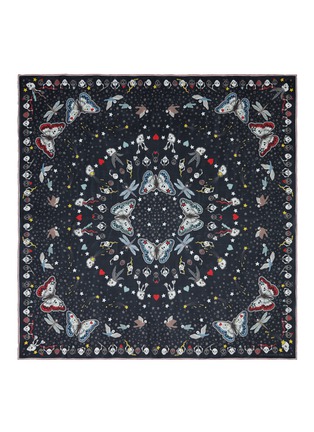 Main View - Click To Enlarge - ALEXANDER MCQUEEN - 'Party Skull' print silk scarf