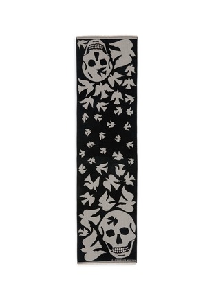 Main View - Click To Enlarge - ALEXANDER MCQUEEN - Skull and dove jacquard wool scarf