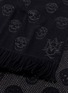 Detail View - Click To Enlarge - ALEXANDER MCQUEEN - Metallic skull jacquard wool scarf