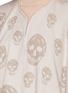 Detail View - Click To Enlarge - ALEXANDER MCQUEEN - Skull jacquard wool-cashmere knit cape