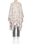 Main View - Click To Enlarge - ALEXANDER MCQUEEN - Skull jacquard wool-cashmere knit cape