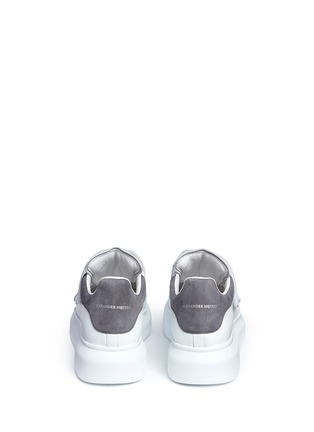 Back View - Click To Enlarge - ALEXANDER MCQUEEN - Chunky outsole suede collar leather sneakers