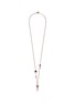 Main View - Click To Enlarge - ALEXANDER MCQUEEN - Swarovski crystal glass pearl safety pin pendant necklace