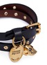 Detail View - Click To Enlarge - ALEXANDER MCQUEEN - Skull charm double wrap nappa leather bracelet