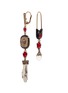 Main View - Click To Enlarge - ALEXANDER MCQUEEN - Swarovski crystal safety pin mismatched drop earrings