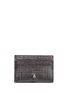 Main View - Click To Enlarge - ALEXANDER MCQUEEN - Skull metallic embossed leather card holder