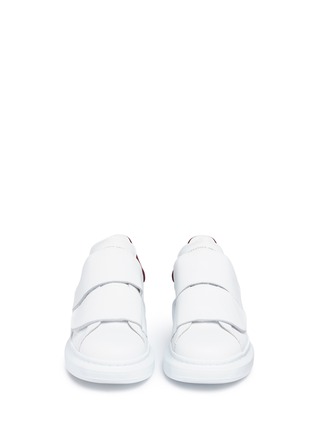 Front View - Click To Enlarge - ALEXANDER MCQUEEN - Chunky outsole velvet collar leather sneakers