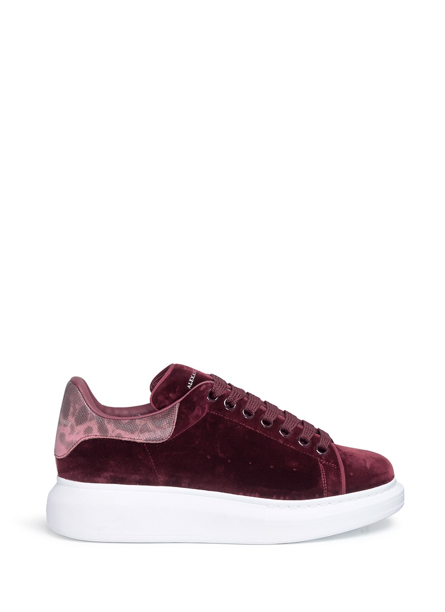 alexander mcqueen velvet sneakers