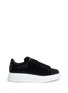Main View - Click To Enlarge - ALEXANDER MCQUEEN - 'Oversized Sneaker' in velvet with leather collar