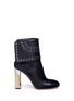 Main View - Click To Enlarge - ALEXANDER MCQUEEN - Eyelet embellished foldover leather ankle boots