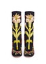 Front View - Click To Enlarge - ALEXANDER MCQUEEN - Medieval floral embroidered suede mid calf boots