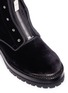 Detail View - Click To Enlarge - ALEXANDER MCQUEEN - Zip velvet mid calf boots