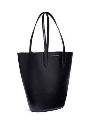 Detail View - Click To Enlarge - ALEXANDER MCQUEEN - Leather basket tote