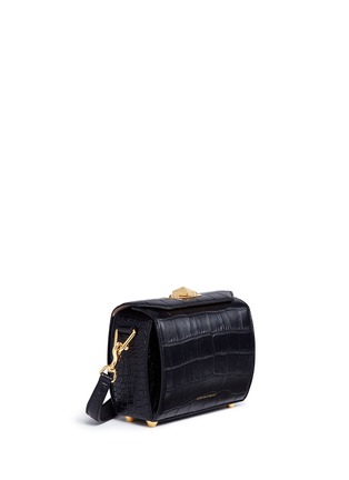 Figure View - Click To Enlarge - ALEXANDER MCQUEEN - 'Box Bag 19' in croc embossed calfskin leather