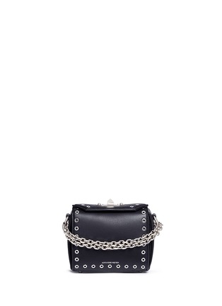 Main View - Click To Enlarge - ALEXANDER MCQUEEN - 'Box Bag 16' in eyelet calfskin leather