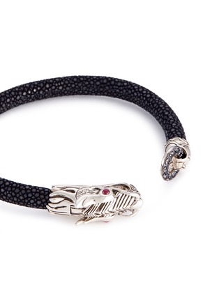 Detail View - Click To Enlarge - JOHN HARDY - Sapphire ruby silver Naga stingray cord bracelet