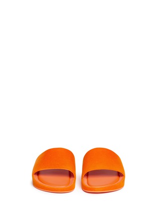 Front View - Click To Enlarge - MELISSA - 'Beach Slide III' flocked PVC slides