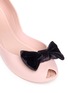 Detail View - Click To Enlarge - MELISSA - 'Queen VII' velvet bow PVC ballerina flats