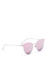 Figure View - Click To Enlarge - STEPHANE + CHRISTIAN - 'Andante' metal cat eye mirror sunglasses