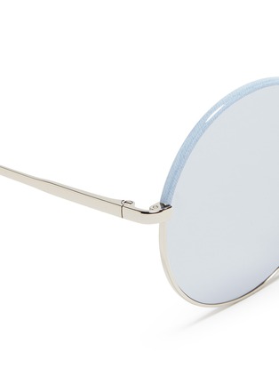 Detail View - Click To Enlarge - STEPHANE + CHRISTIAN - 'Cantabile' oversized round metal mirror sunglasses