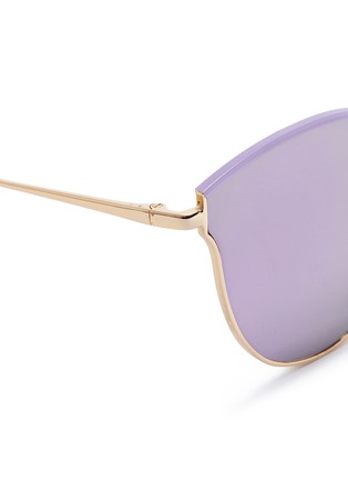 Detail View - Click To Enlarge - STEPHANE + CHRISTIAN - 'Andante' metal cat eye mirror sunglasses