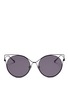 Main View - Click To Enlarge - STEPHANE + CHRISTIAN - 'Milkyway' metal cat eye sunglasses