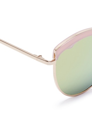 Detail View - Click To Enlarge - STEPHANE + CHRISTIAN - 'Cotton Candy' round cat eye mirror sunglasses