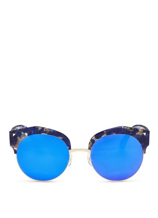 Main View - Click To Enlarge - STEPHANE + CHRISTIAN - 'Flashback' acetate browline mirror sunglasses