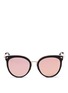 Main View - Click To Enlarge - STEPHANE + CHRISTIAN - 'Shadowcat' acetate and metal cat eye mirror sunglasses