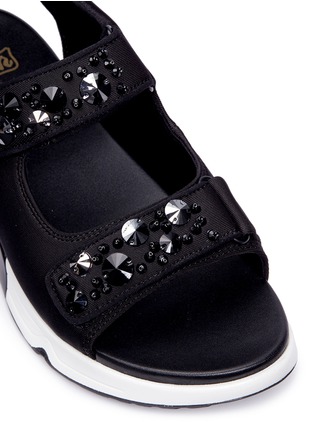 Detail View - Click To Enlarge - ASH - 'Lullaby Ter' embellished neoprene sneaker platform sandals