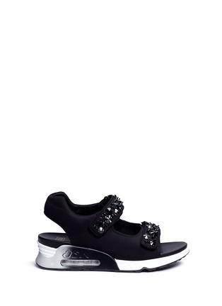 Main View - Click To Enlarge - ASH - 'Lullaby Ter' embellished neoprene sneaker platform sandals