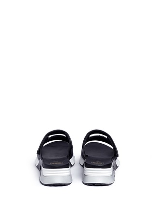 Back View - Click To Enlarge - ASH - 'Lou' embellished satin sneaker platform slide sandals