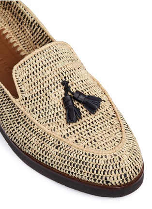 Detail View - Click To Enlarge - CASABLANCA1942 - 'Bari' woven raffia loafers