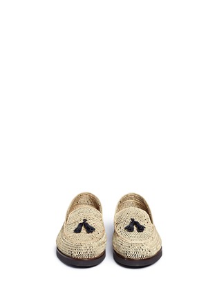 Front View - Click To Enlarge - CASABLANCA1942 - 'Bari' woven raffia loafers