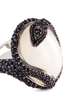 Detail View - Click To Enlarge - JOHN HARDY - Opal sapphire spinel silver cobra ring