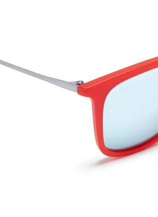 Detail View - Click To Enlarge - RAY-BAN - 'RJ9063' rubberised frame metal temple junior mirror sunglasses