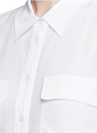 Detail View - Click To Enlarge - EQUIPMENT - Short sleeve silk crepe shirt