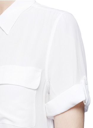 Detail View - Click To Enlarge - EQUIPMENT - Short sleeve silk crepe shirt