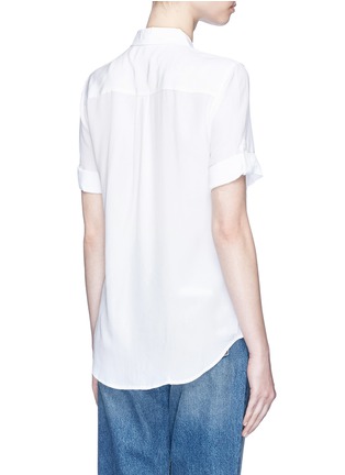 Back View - Click To Enlarge - EQUIPMENT - Short sleeve silk crepe shirt