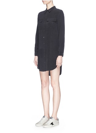 Front View - Click To Enlarge - EQUIPMENT - 'Slim Signature' silk crepe shirt dress