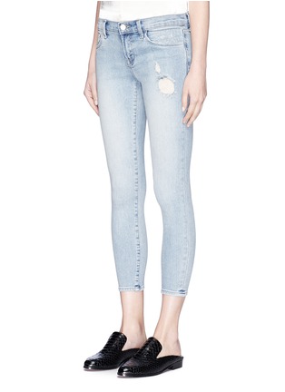 Front View - Click To Enlarge - J BRAND - Distressed low rise cropped skinny jeans