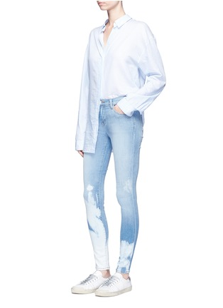 Figure View - Click To Enlarge - J BRAND - '620' mid rise super skinny bleach denim pants
