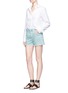 Figure View - Click To Enlarge - J BRAND - 'Gracie' high rise distressed denim shorts