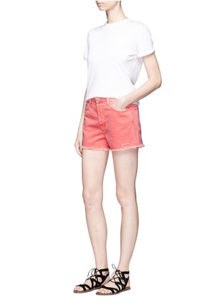 Figure View - Click To Enlarge - J BRAND - 'Gracie' high rise distressed denim shorts