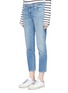 Front View - Click To Enlarge - J BRAND - 'Sadey Slim Straight' mid rise cropped jeans