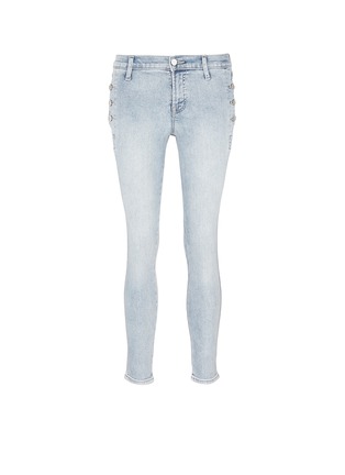Main View - Click To Enlarge - J BRAND - 'Zion' button side mid rise cropped skinny jeans