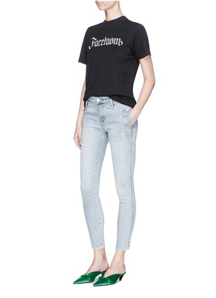 Figure View - Click To Enlarge - J BRAND - 'Zion' button side mid rise cropped skinny jeans